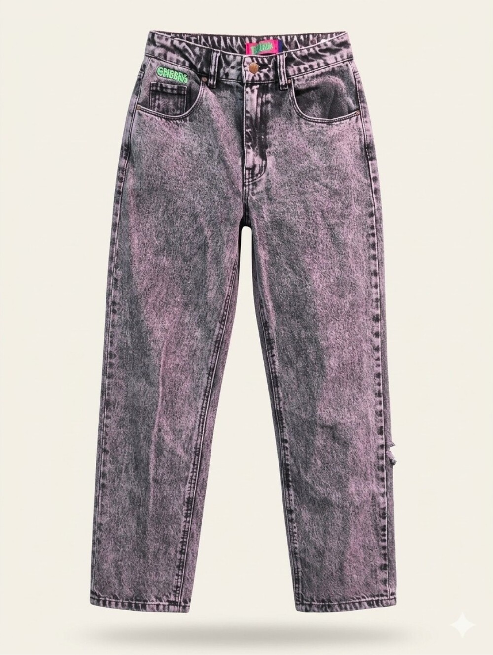982 Empyre Tori Black Acid Wash Skate Jeans Wide Leg Skater Size 2